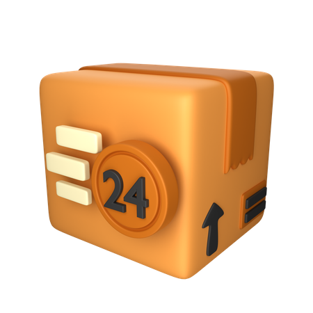 24 Hours Delivery  3D Icon