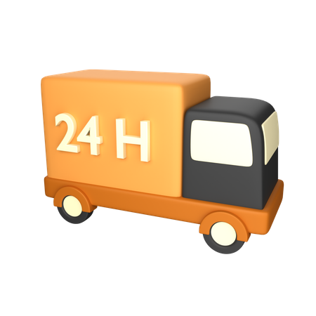 24 Hours Delivery  3D Icon