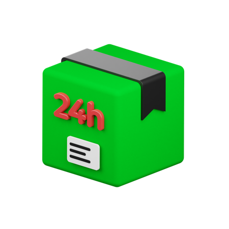 24 Hours Delivery  3D Icon