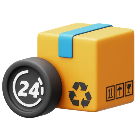 24 Hours Delivery  3D Icon