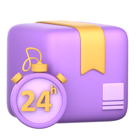 24 Hours Delivery  3D Icon