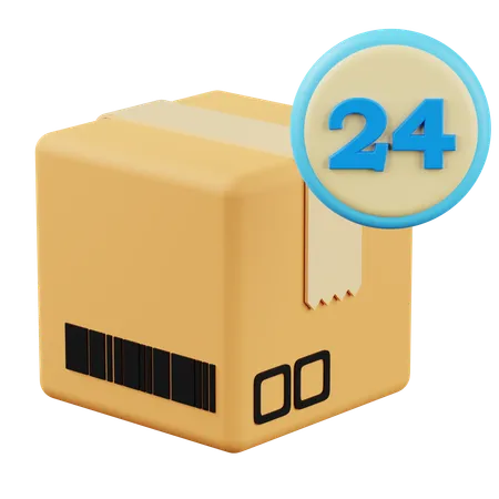 24 Hours Delivery  3D Icon