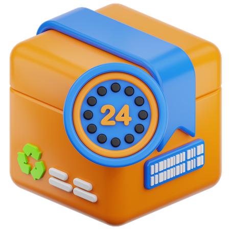 24 Hours Delivery  3D Icon