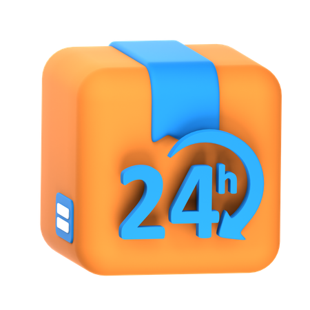 24 Hours Delivery  3D Icon