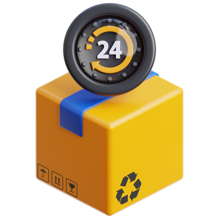 24 Hours Delivery  3D Icon