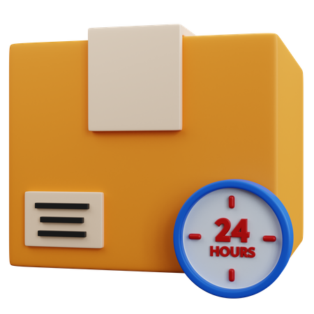 24 Hours Delivery  3D Icon