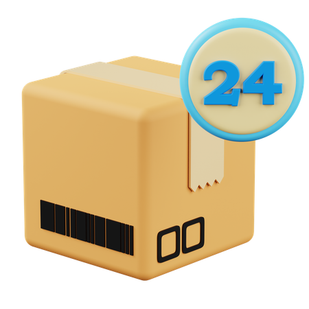24 Hours Delivery  3D Icon