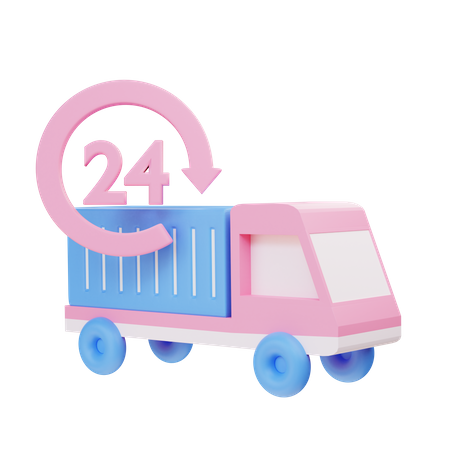 24 hours delivery  3D Illustration