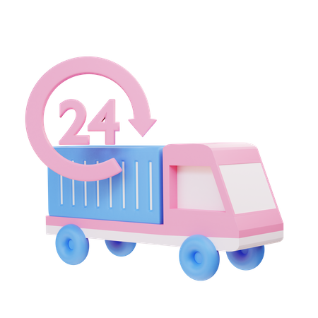 24 hours delivery 3D Illustration