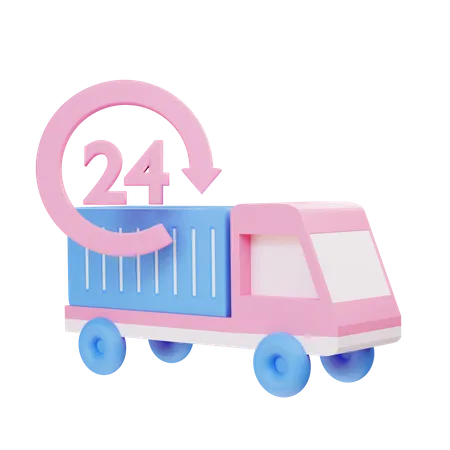 24 hours delivery  3D Illustration