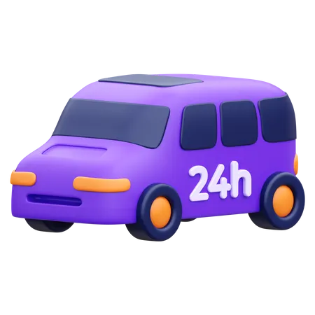 24 Hour Delivery 3 D Icon 3D Icon