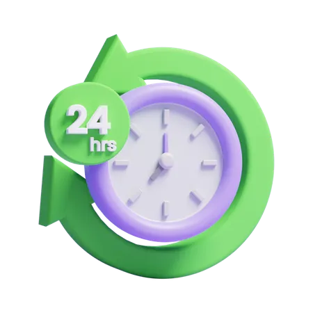 24 Hours Delivery Service Concept Icon Or 7 Day 24 Hours Delivery Service Concept Icon 3D Icon