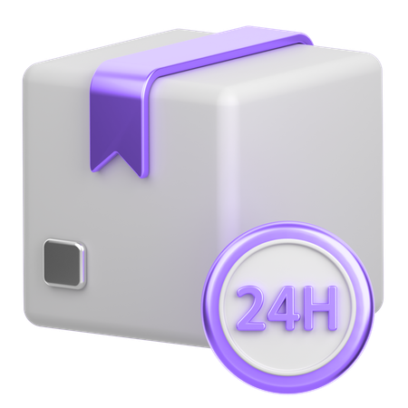 24 Hours Delivery Service  3D Icon