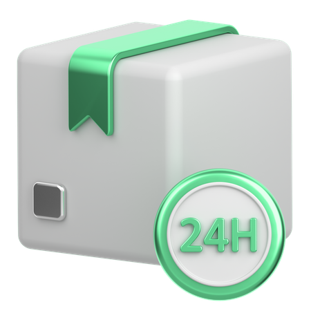 24 Hours Delivery Service  3D Icon