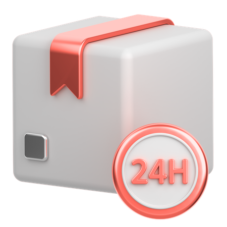 24 Hours Delivery Service  3D Icon