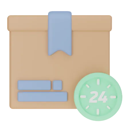 24 Hours Delivery Service  3D Icon