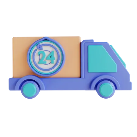 24 Hours Delivery Service  3D Icon