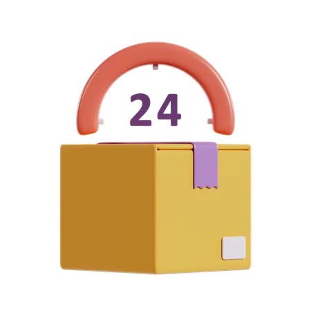 24 Hours Delivery Business Icon 3 D Illustration 3D Icon