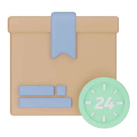 24 Hours Delivery Service 3 D Icon 3D Icon