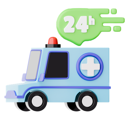 24 Hours Medical Service  3D Icon