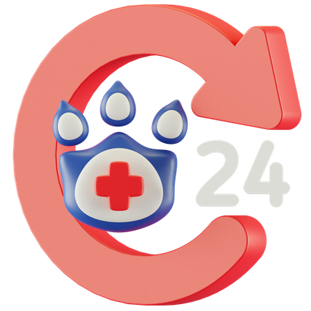 24 Hours Open  3D Icon