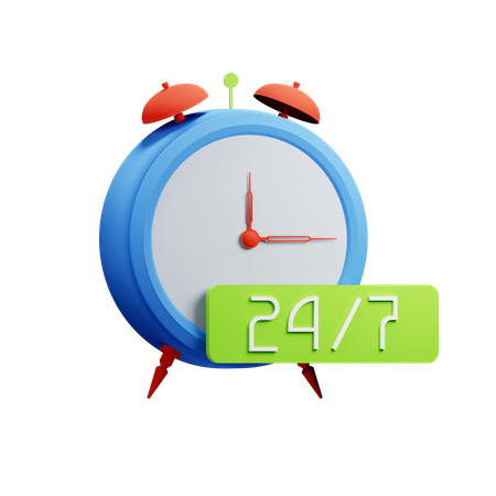 24 Hours Open  3D Icon