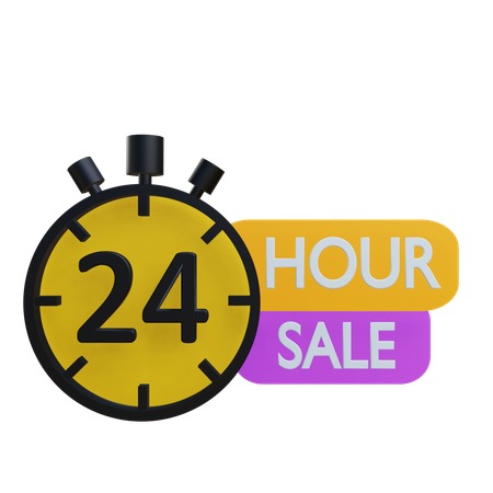 24 hours sale  3D Icon