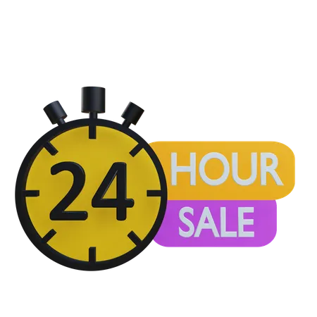 24 hours sale  3D Icon