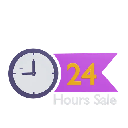 24 hours sale  3D Icon