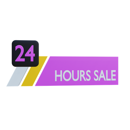 24 hours sale  3D Icon