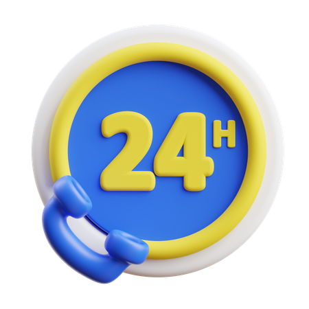 24時間サービス  3D Icon