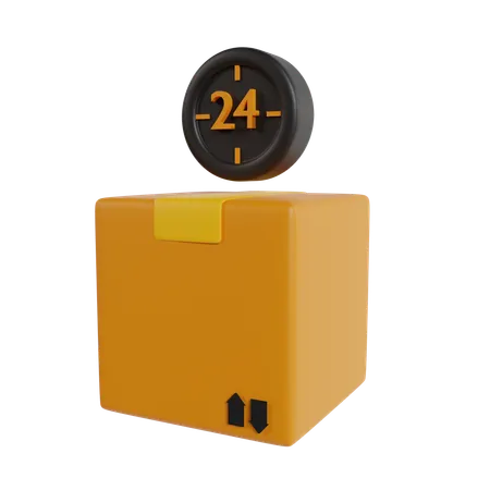 24 Hours Service  3D Icon