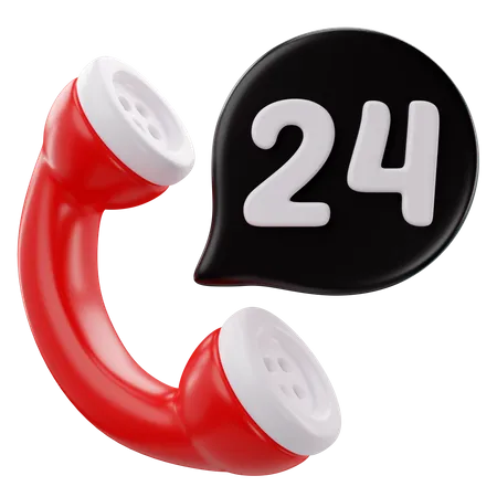 3 D Rendering Of Black Friday 24 Hours Service Icon 3D Icon