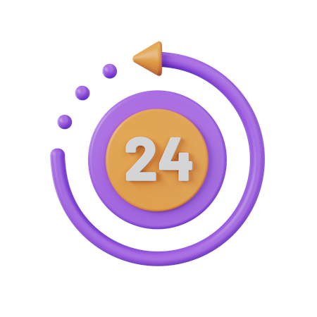 24 Hours Shopping  3D Icon