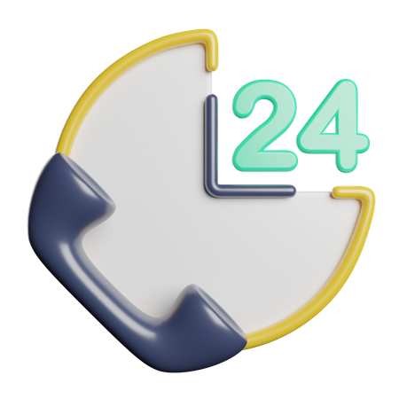 24時間サポート  3D Icon