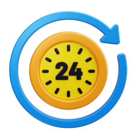 24時間サポート  3D Icon