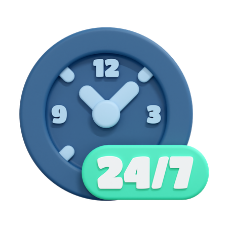 24時間サポート  3D Icon