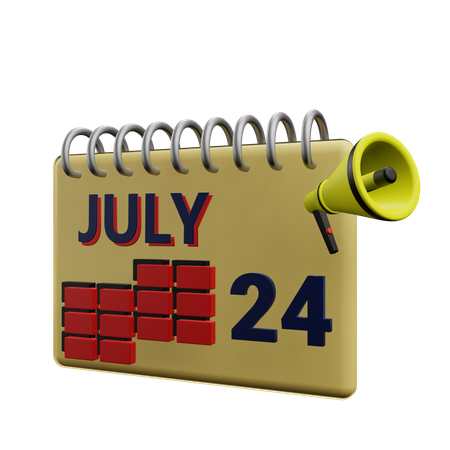 24 july  3D Icon