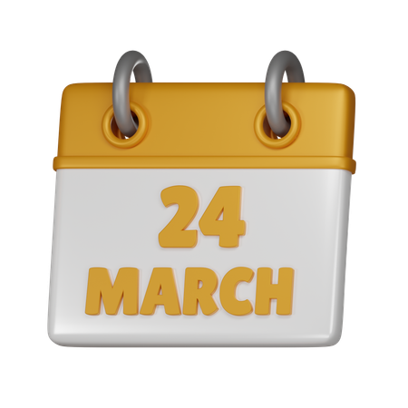 24 March  3D Icon