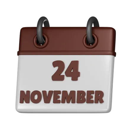 24. November  3D Icon