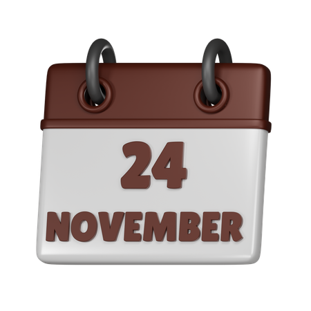 24 November  3D Icon