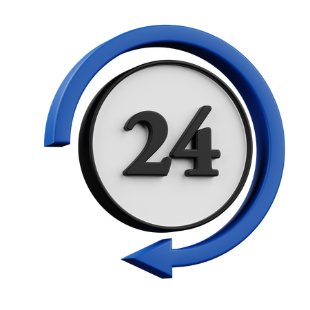 24 Oure  3D Icon