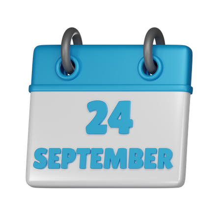 24 September  3D Icon