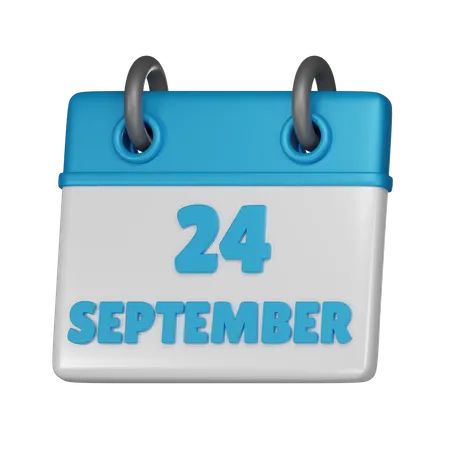 24 septembre  3D Icon