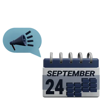 24 de septiembre  3D Icon