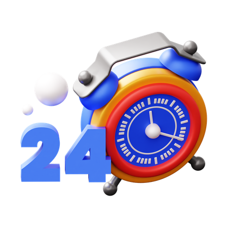 24 Stunden  3D Icon