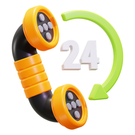 24 Stunden  3D Icon