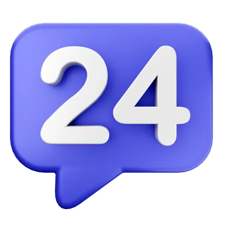 24 Stunden Helpdesk  3D Icon