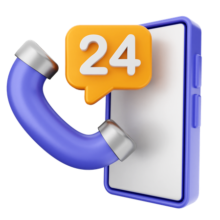 24 Stunden Helpdesk  3D Icon