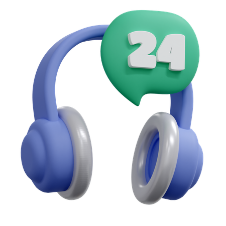 24 Stunden Helpdesk  3D Icon